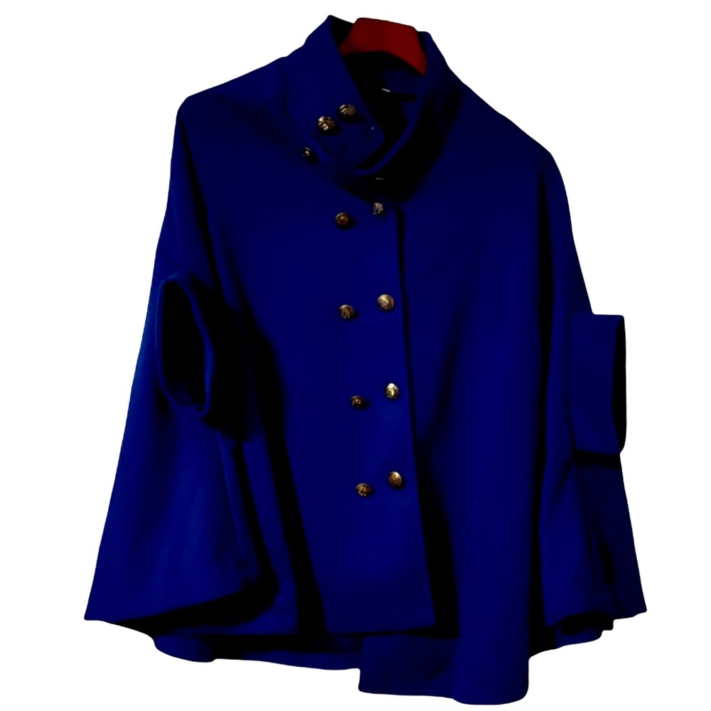 Vintage Blue Cape with Sleeves Size Medium